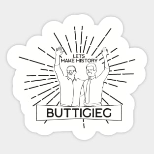 Buttigieg let's make history political shirt Sticker